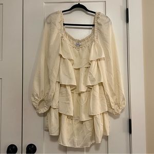 WeWoreWhat | Cream Ruffle Dress